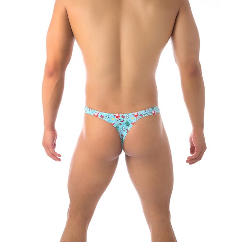 Men Thong G string Brief Underwear Xmas Santa Elk Underpants Bikini Sexy Panties - Picture 4 of 24