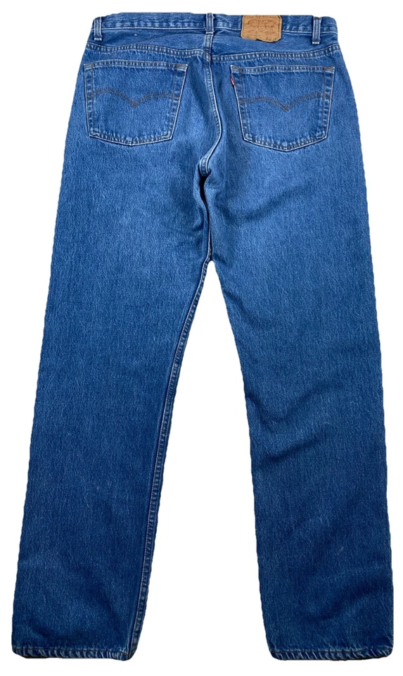 Vintage Levi’s 501 0113 Blue Denim Jeans USA 80’s Men’s 38x32 - Image 2 of 4