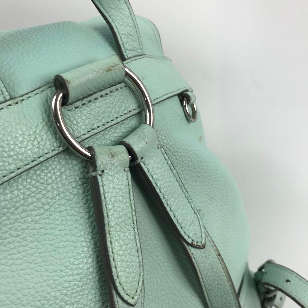 COACH Backpack Mint Green Leather 37582 Japan A-251215-14 thumbnail 15