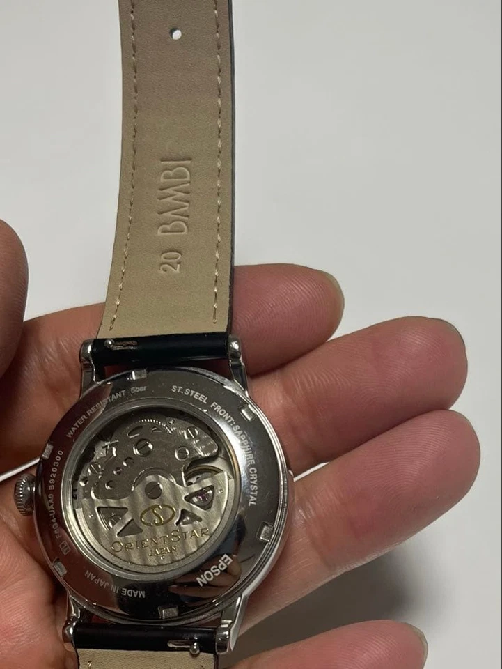 Reloj Orient Star Heritage Automático Negro con Correa de Cuero Bambi, Caja, Usado Foto 2 de 3