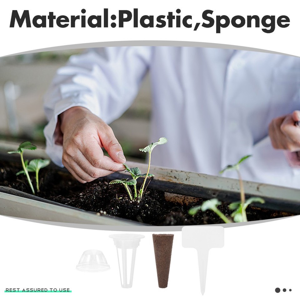 Labling System Hydroponic Growing Basket System With Sponge And Plant Labels | eBay ...