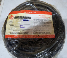 3/8" x 150' Natural Rubber Rope - Solid Core Rubber Bungee Cord for Industria...