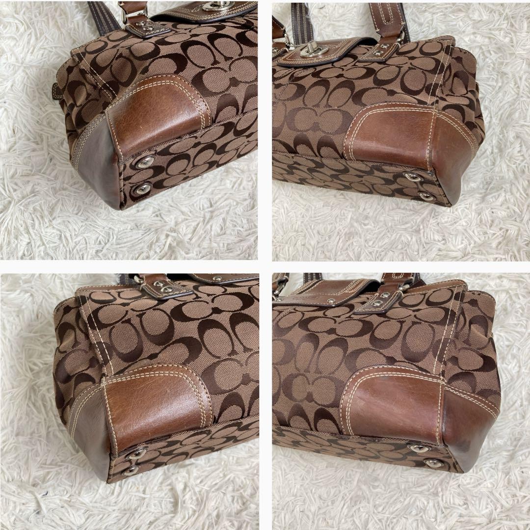 バッグ vintage coach old mini Boston brown Coach Vintage Mini Boston Turnlock Shoulder Bag Brown