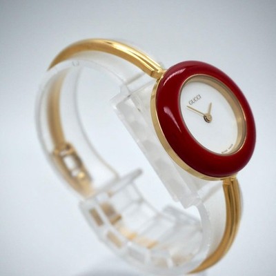 GUCCI CHANGE BEZEL 1100-L WOMEN WATCH 12 COLORS WITH PAPERS & ORIG