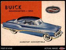 1954 Topps World on Wheels #99 Buick Roadmaster 1953 2 - GOOD