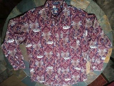 Vintage Salty Dog Gant Shirt Mens XLT Tall Imperial Poplin Button Up Shirt Golf 