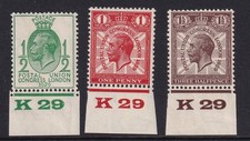 GB SG434-436 ½d to 1½d -  KGV 1929 PUC - MNH + control K29