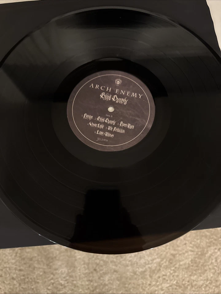 Arch Enemy Blood Dynasty SIGNED BY BAND Black Ice Limited 180 Gr Vinyl - Image 4 of 4