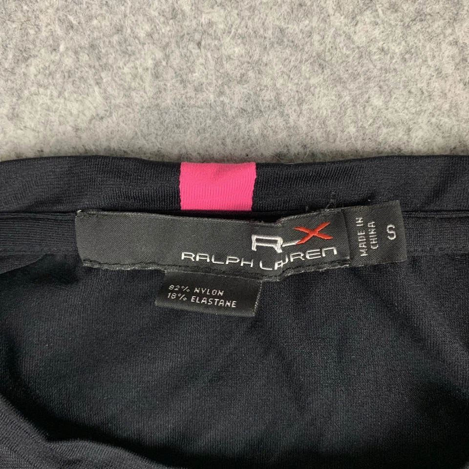 Camisa activa RLX Ralph Lauren negra de malla de rendimiento cuello redondo manga larga talla S Foto 2 de 4