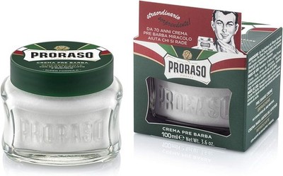 (Free Duty Tax) Proraso Pre-Shave Conditioning Cream for Men, Refreshing and