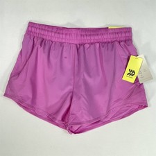 All In Motion Mid-Rise Run Shorts 3" Womens Small Elastic Waist Lined Pink