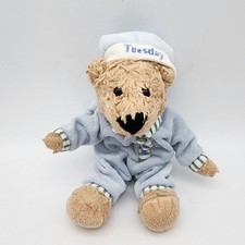 FAO Schwartz Tuesday Teddy Bear Plush 10" Blue Outfit Stuffed Animal 2010