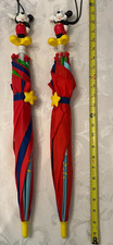 Disney Mickey Mouse Kids Umbrella 3D Figure Handle lot of 2