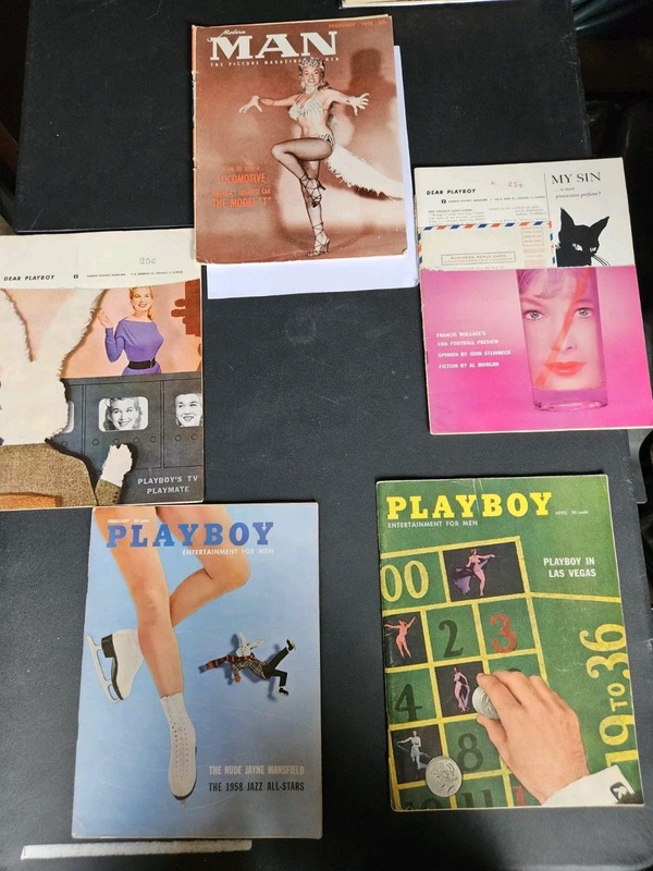 1950s Playboy And Modern Man With Issues. 4 Playboy And 1 Modern Man