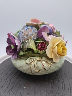 Large Royal Adderley Fine Bone China Flower Bowl Bouquet