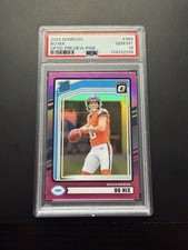 2024 Panini Donruss - Rated Rookie Bo Nix #369 Optic Preview Pink Prizm (RC)
