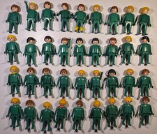 Konvolut 32 Playmobil Figuren Geobra 1974 grün diverse Haare unbewegliche Hände