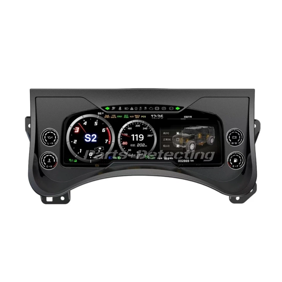 Cuadro de instrumentos LCD velocímetro calibre 12,3 para Hummer H2 2003-2009 Foto 3 de 4