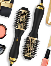 4-in-1 Hair Dryer Brush - Drying Straightening Curling Volumizing Hot Air Brush