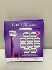 Flamingo Moisture Plus Women's Cartridge Razor Kit - 10 Cartridges - Open Box