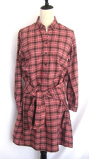 Uniqlo X Good Morning Beautiful People Plaid Flannel Shirt Dress NWOT New Size M