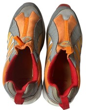 Women's REPORT Racer Leather Sneakers Orange/Red/Gray Size 9 READ Notes 