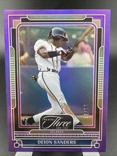 2025 Panini Three & Two Deion Sanders Purple #135 Atlanta 21/32