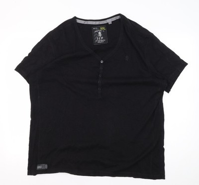 Fit For Purpose Henley T-Shirt Herren 2XL schwarz