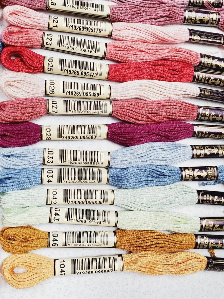 40 Anchor Embroidery Floss Lot of 40 Different Colors Full Skeins B - Image 3 of 4