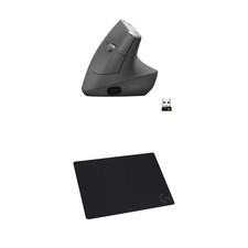 Logitech Premium Ergonomic Bundle: MX Vertical Mouse G240 Mousepad