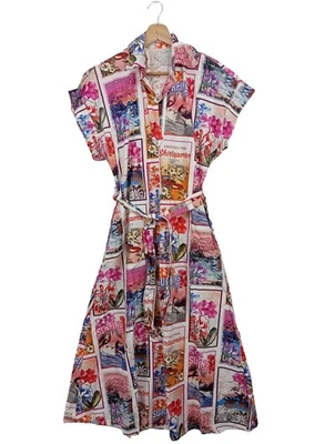 SHIRTAPORTER Robe chemisier Dames Robe T EU 36 rose style décontracté - Photo 1/4