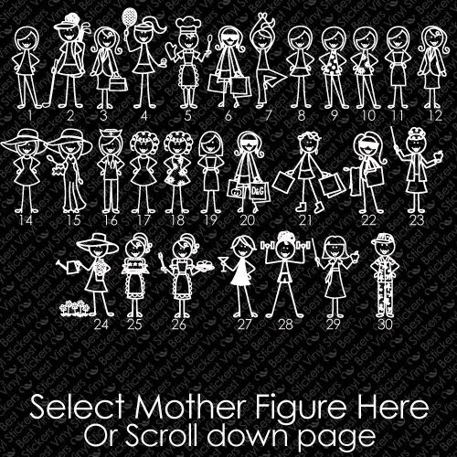 FAMILY CUSTOM STICKER CAR WINDOW MOM DAD TEENS KIDS BABY VINYL DECAL (FS-02) - Picture 3 of 23