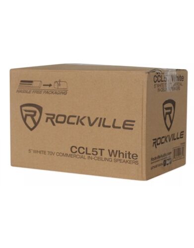 (4) Rockville CCL5T White 70V 5" Commercial Ceiling Speakers 4 Restaurant/Office - Picture 6 of 6