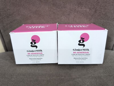 2 X Ginger Milk Hair Mask Deep Conditioning Damaged Dry Hair Growth 8oz EXP 6/27