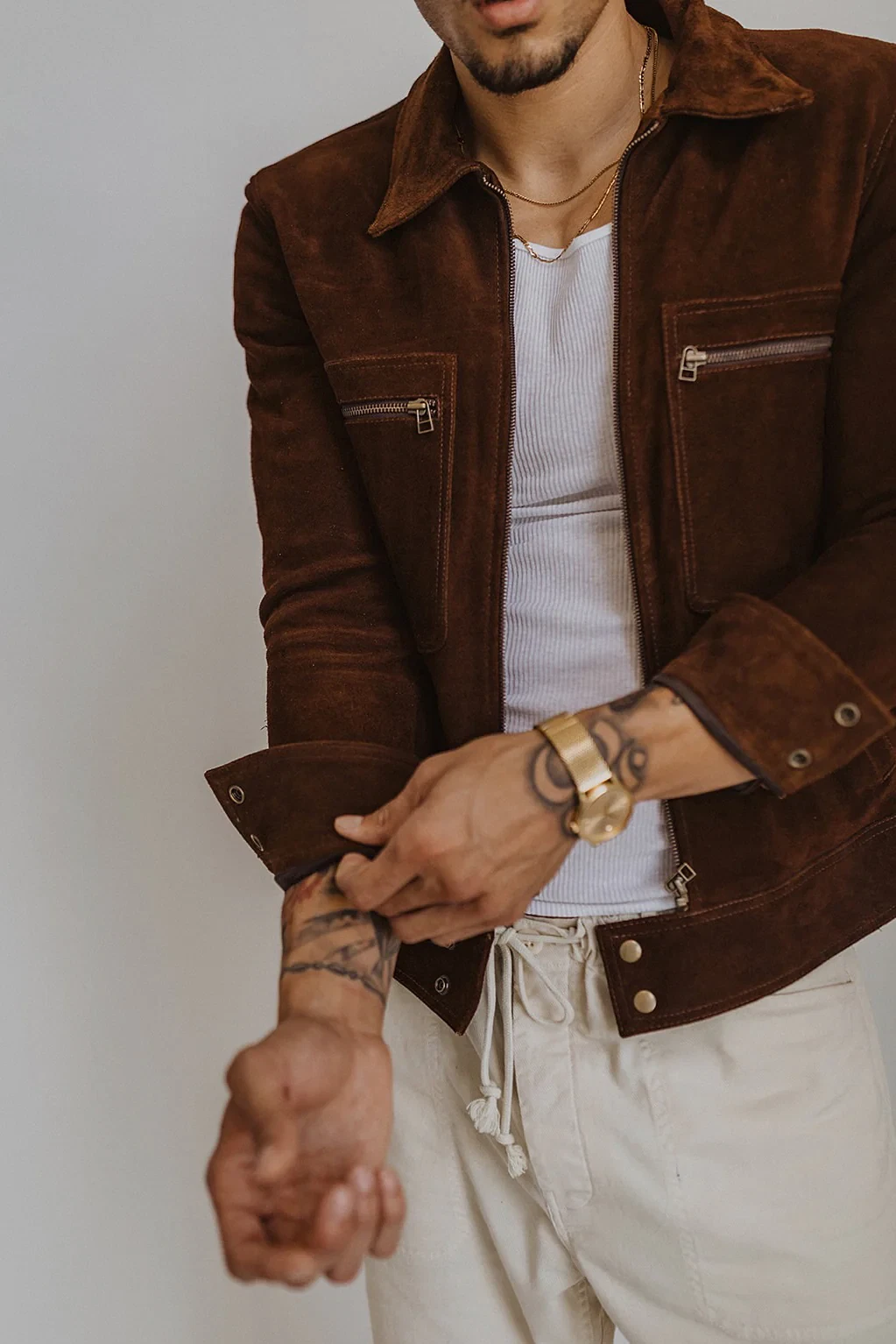 Men's Brown Leather Trucker Jacket Pure Suede XS S M L XXL 3XL 4XL Custom Made