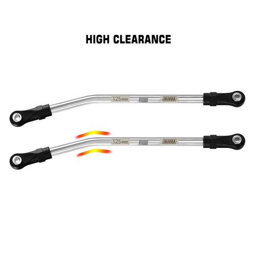 INJORA Stainless Steel High Clearance Links for TRX4 SCX10 II SCX10 III VS4-10 - Picture 27 of 36