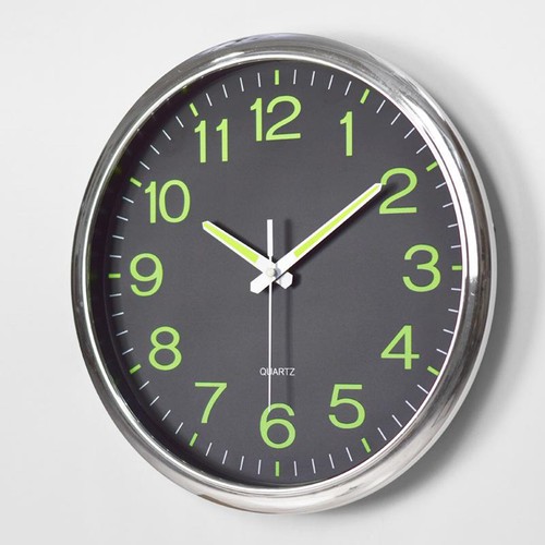 Luminous Wall Clock 12" Silent Quartz Glow Hanging Watch Night Light Home Decor - Picture 5 of 7