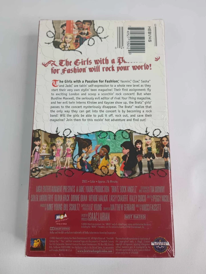 Bratz Rock Angelz VHS Tape 2005 20th Century Fox Vintage Y2k  SEALED NEW Foto 2 de 4