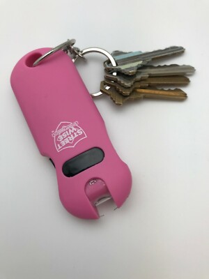 SMART 24 Million Volt Stunner with Flashlight for your Keychain- PINK