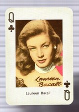 LAUREN BACALL - MOVIE STAR TRADING CARD - PLAYING CARDS - 1950's-70's - USA 