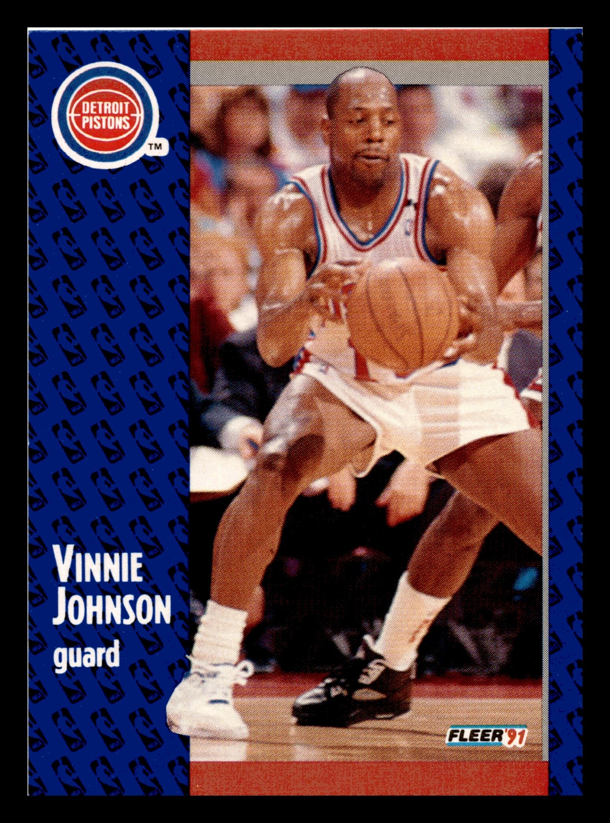 Vinnie Johnson 1991-92 Fleer #61 Detroit Pistons NM-MINT