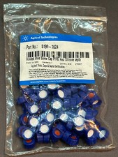 AGILENT 5190-7024 Bonded Blue Screw Cap PFTE/red silicone septa - new sealed 100
