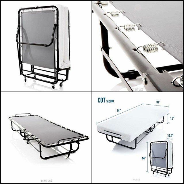 lucid rollaway memory foam bed