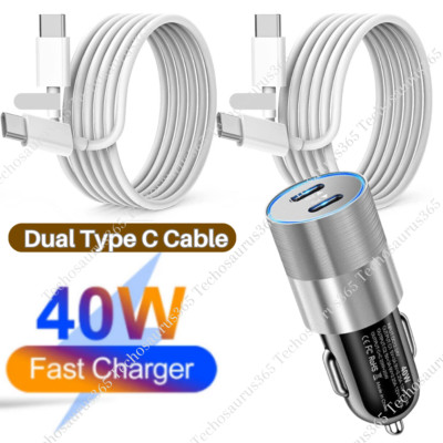 For iPhone 15 16 17 Pro Plus iPad Samsung 40W USB-C Fast Charger PD Type-C Cable