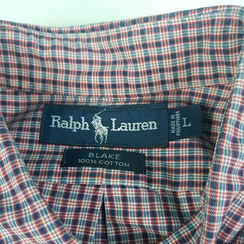 Ralph Lauren Blake mehrfarbiges langärmliges Herrenhemd 100 % Baumwolle Größe Large - Bild 4 von 10