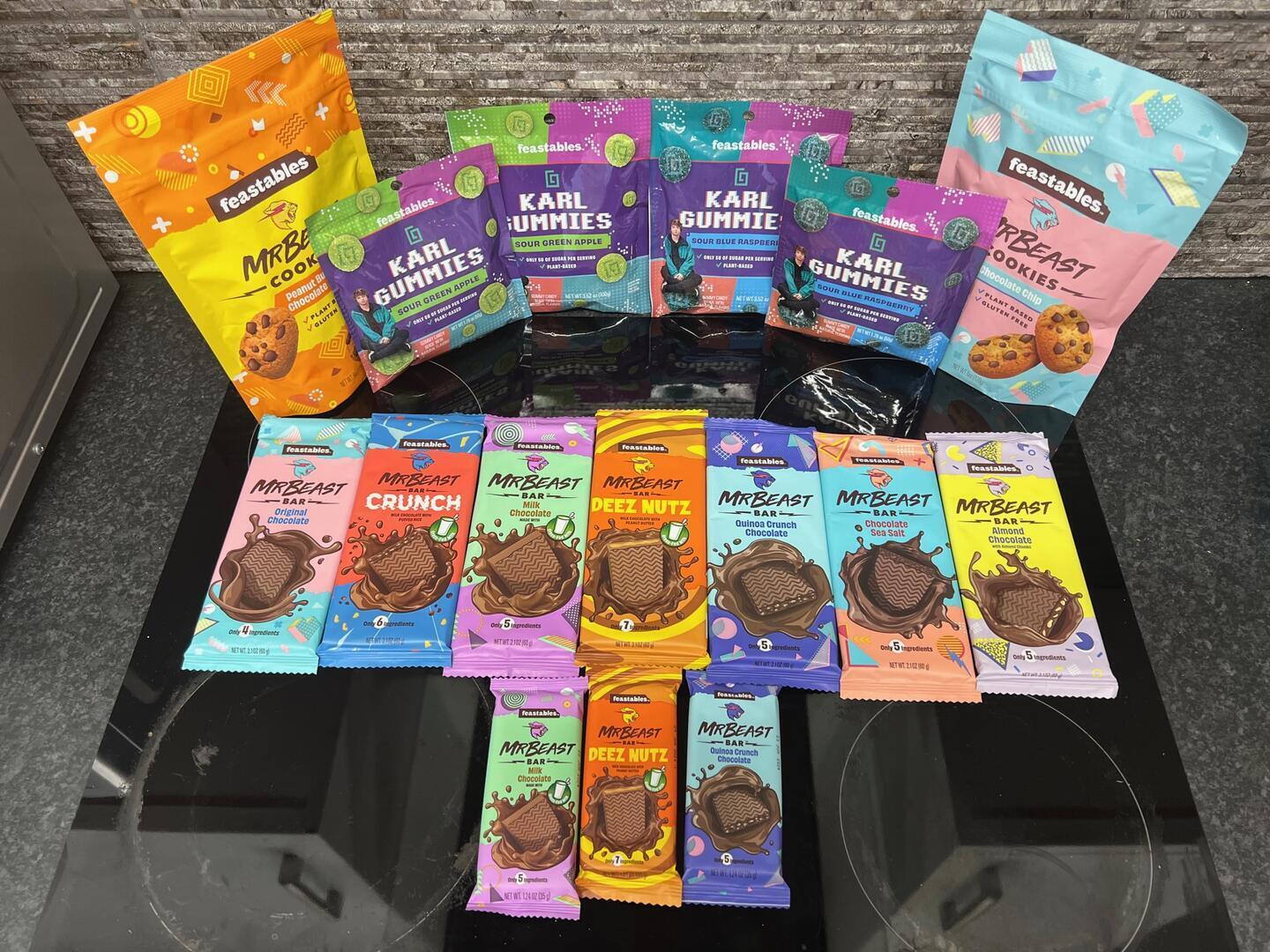 Mrbeast Chocolate Feastables ALL Flavours