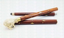 Vintage Asian Lion Custom Handle Victorian Style Wood Walking Stick Cane Gift