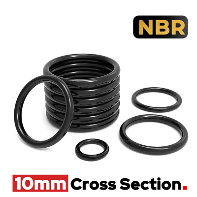 Metric Nitrile Rubber NBR O Ring Seals 10mm Cross Section 60mm-480mm ID O-Rings