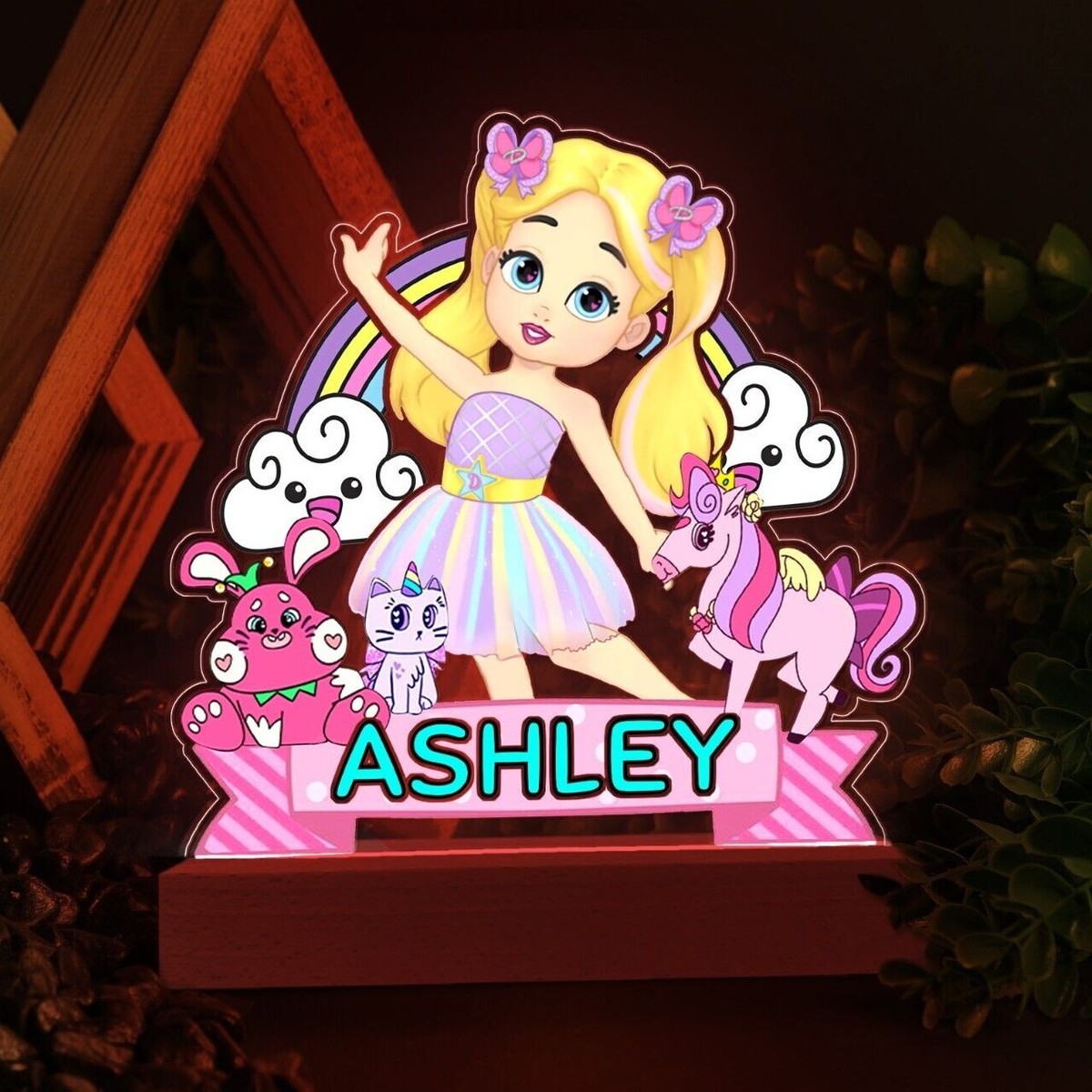 Diana and Roma Kids TV Show LED Night Light, Custom Name Night Light, Kids  Light