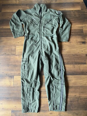 Vintage Gibson Barnes flight suit 42 R Army Green Novex Top